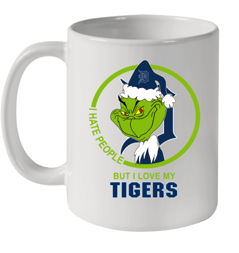 Detroit Tigers MLB Christmas Grinch I Hate People But I Love My Favorite Baseball Team Ceramic Mug 11oz