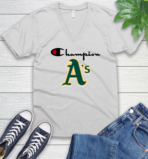 MLB Baseball Oakland Athletics Champion Shirt V-Neck T-Shirt