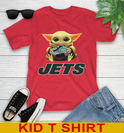 NFL Football New York Jets Baby Yoda Star Wars Shirt Youth T-Shirt 10