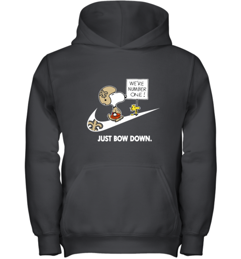 New Orleans Saints Are Number One – Just Bow Down Snoopy Youth Hoodie