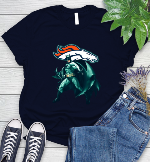 NFL Batman Football Sports Denver Broncos Women's T-Shirt 3