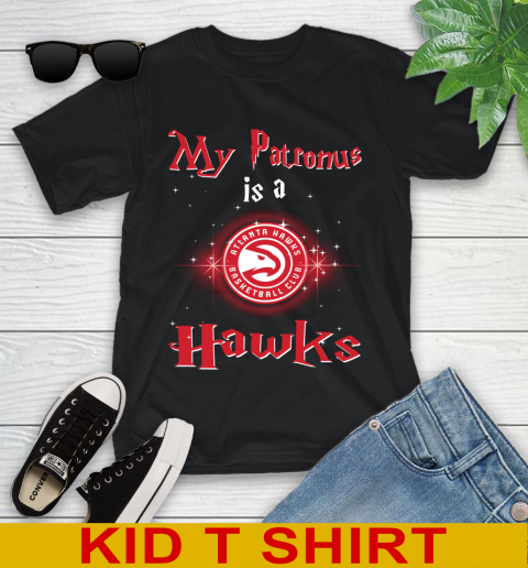 NBA Basketball Harry Potter My Patronus Is A Atlanta Hawks Youth T-Shirt