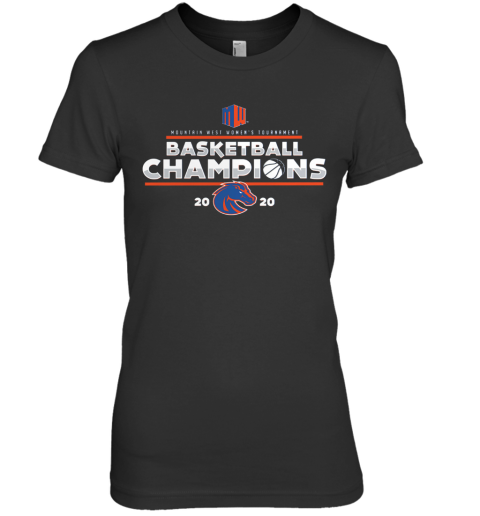 Royal Boise State Broncos 2020 Mountain West Women'S Basketball Champions Premium Women's T-Shirt