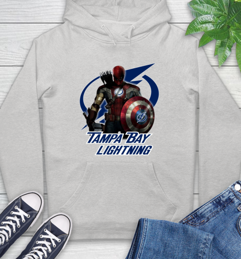 NHL Captain America Thor Spider Man Hawkeye Avengers Endgame Hockey Tampa Bay Lightning Hoodie