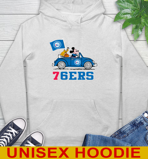 NBA Basketball Philadelphia 76ers Pluto Mickey Driving Disney Shirt Hoodie