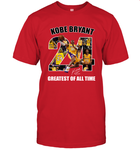 Kobe Bryant Greatest Of All Time Number 24 Signature Unisex Jersey Tee