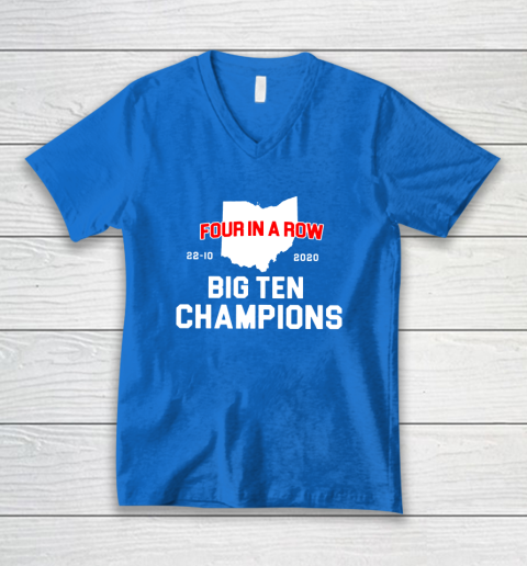 Big Ten Champions Four in a Row 2020 V-Neck T-Shirt 5
