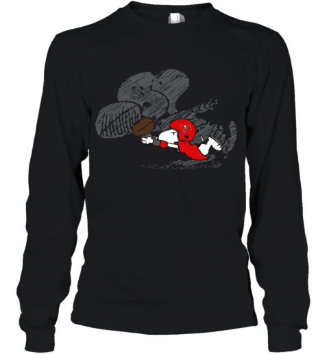 Tampa Bay Buccaneers Snoopy Plays The Football Game Youth Long Sleeve
