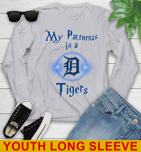 MLB Baseball Harry Potter My Patronus Is A Detroit Tigers Youth Long Sleeve 5