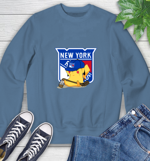 NHL Pikachu Hockey Sports New York Rangers Sweatshirt 7