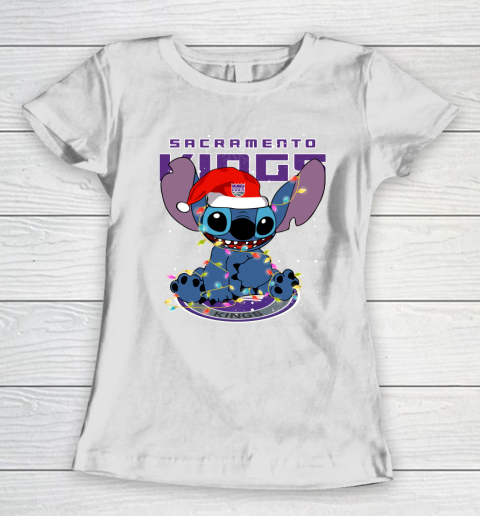 Sacramento Kings NBA noel stitch Basketball Christmas Women's T-Shirt