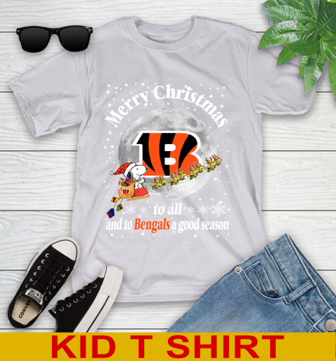 Cincinnati Bengals Merry Christmas To All And To Bengals A Good Season NFL Football Sports Youth T-Shirt 4