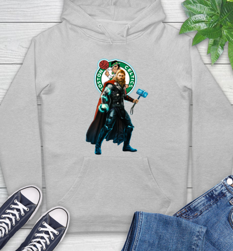 NBA Thor Avengers Endgame Basketball Boston Celtics Hoodie 6