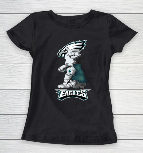 NFL Football My Cat Loves Philadelphia Eagles Women's T-Shirt