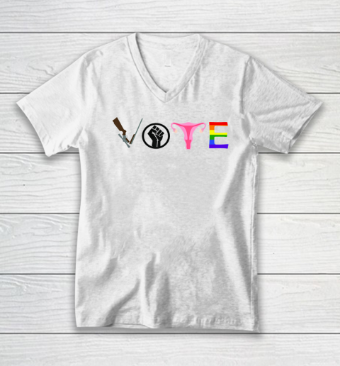Vote Election Shirt Blm Pro Choice Gun Reform Lgbtq V-Neck T-Shirt
