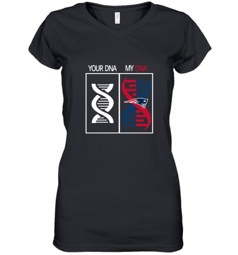 My DNA Is The New England Patriots Football NFL Women's V-Neck T-Shirt