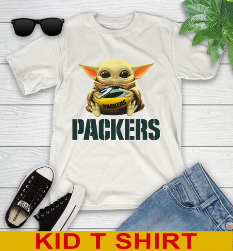 NFL Football Green Bay Packers Baby Yoda Star Wars Shirt Youth T-Shirt