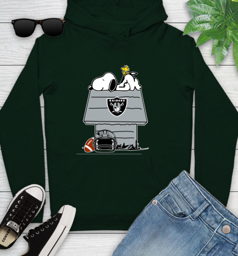 Oakland Raiders NFL Football Snoopy Woodstock The Peanuts Movie Youth Hoodie 13