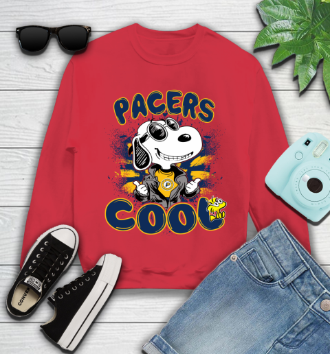 NBA Basketball Indiana Pacers Cool Snoopy Shirt Youth Sweatshirt - Image 7