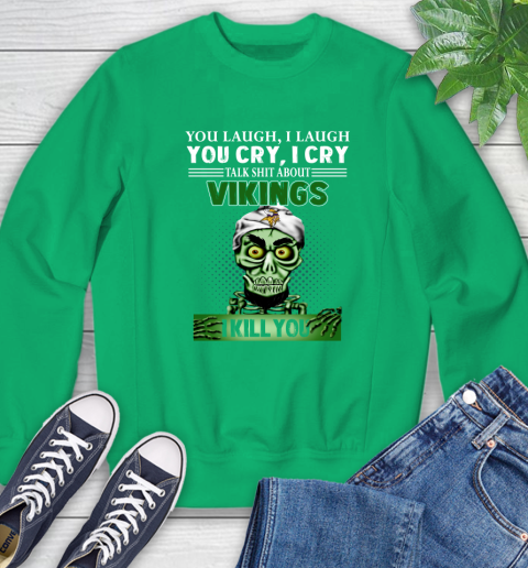 NFL Talk Shit About Minnesota Vikings I Kill You Achmed The Dead Terrorist Jeffrey Dunham Football Sweatshirt 7