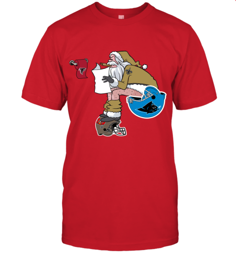 Santa Claus New Orleans Saints Shit On Other Teams Christmas Unisex Jersey Tee