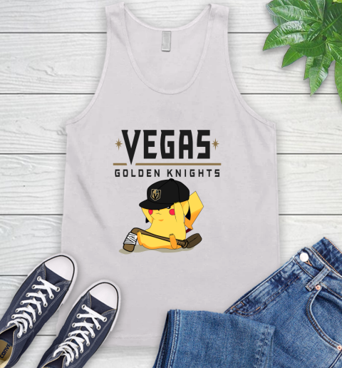 NHL Pikachu Hockey Sports Vegas Golden Knights Tank Top