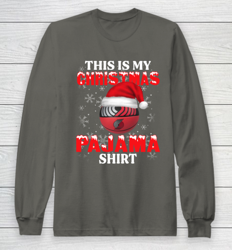 Portland Trail Blazers This Is My Christmas Pajama Shirt NBA Long Sleeve T-Shirt 5