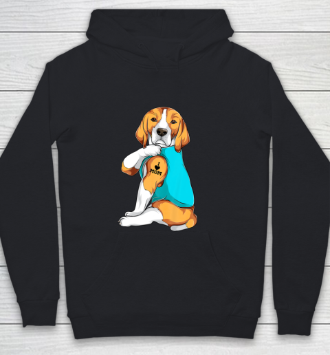 Dog Mom Shirt Beagle I Love Mom Apparel Dog Mom Gifts Womens Youth Hoodie