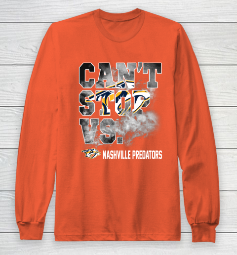 NHL Nashville Predators Hockey Can't Stop Vs Long Sleeve T-Shirt 3