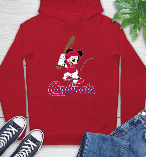 MLB Baseball St.Louis Cardinals Cheerful Mickey Mouse Shirt Hoodie 11