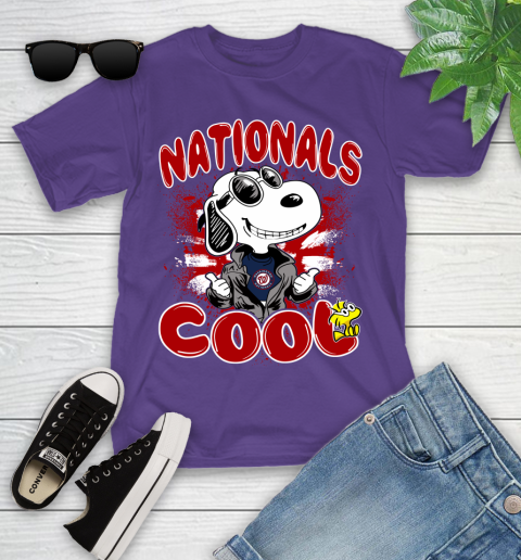 MLB Baseball Washington Nationals Cool Snoopy Shirt Youth T-Shirt 4 MLB Baseball Washington Nationals Cool Snoopy Shirt Youth T-Shirt - Image 4