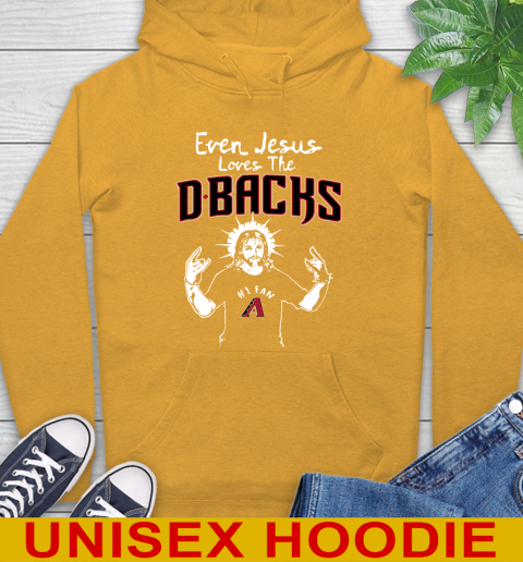 Arizona Diamondbacks MLB Baseball Even Jesus Loves The Dbacks Shirt Hoodie 2