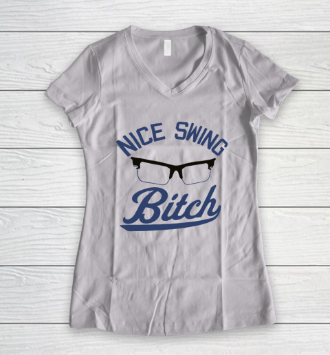 Nice Swing Bitch Women's V-Neck T-Shirt