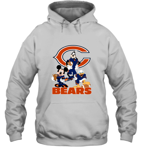 Mickey Donald Goofy The Three Chicago Bears Football Hoodie