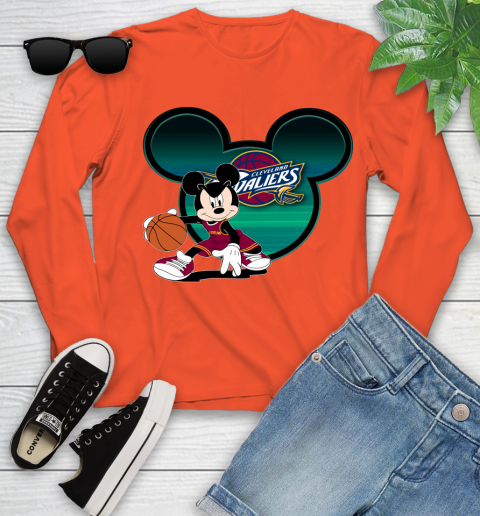 NBA Cleveland Cavaliers Mickey Mouse Disney Basketball Youth Long Sleeve 4