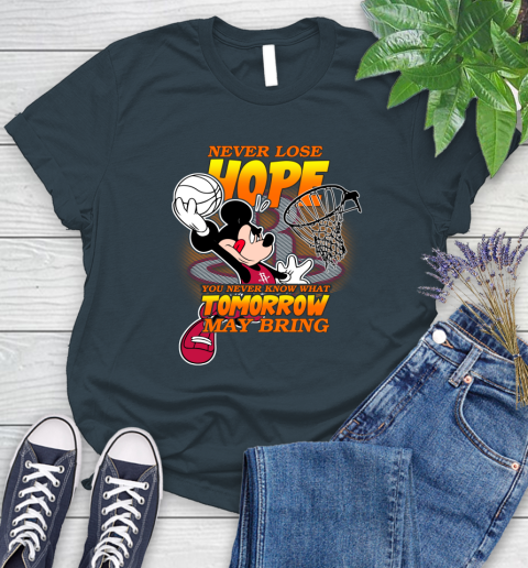 Houston Rockets NBA Basketball Mickey Disney Never Lose Hope Women's T-Shirt 11