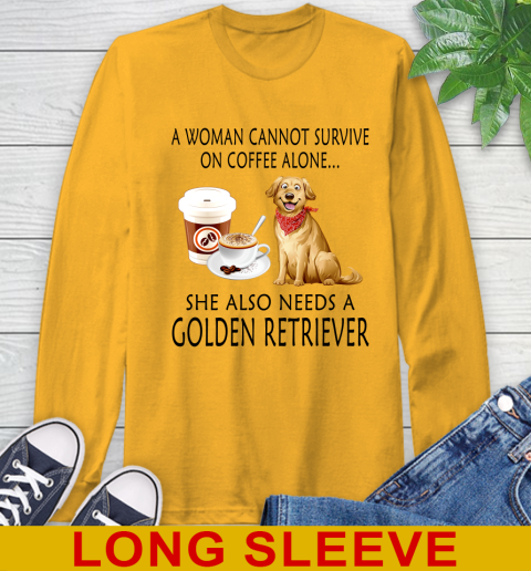 Women cannot survive on coffee alone she also need a GOLDEN tshirt 48