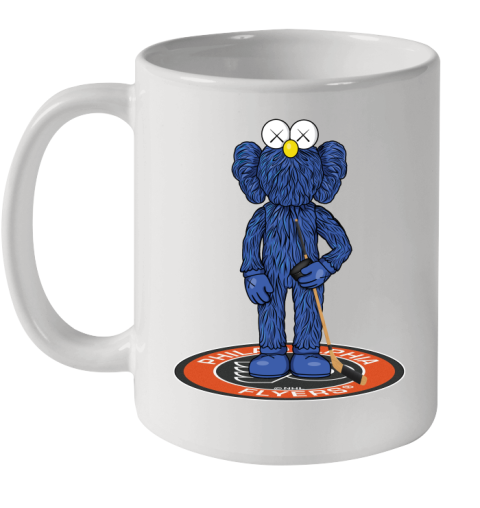 NHL Hockey Philadelphia Flyers Kaws Bff Blue Figure Shirt Ceramic Mug 11oz