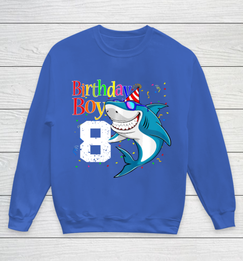 Kids 8th Birthday Boy Shark Shirts 8 Jaw Some Four Tees Boys 8 Years Old Youth Sweatshirt 6