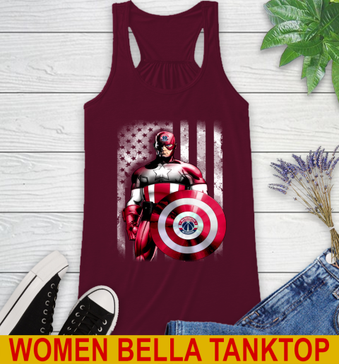 Washington Wizards NBA Basketball Captain America Marvel Avengers American Flag Shirt Racerback Tank 2