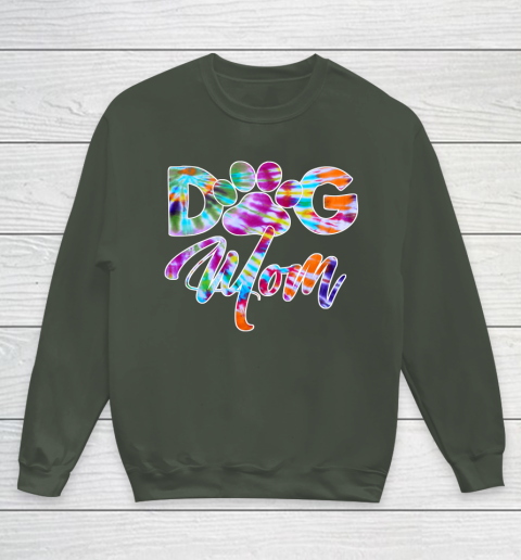 Dog Mom Shirt Tie Dye Dog Mom Apparel for Women Dog Lover Gifts Paw Youth Sweatshirt 8