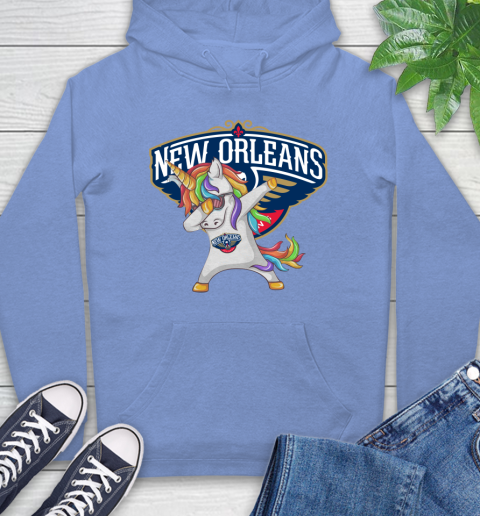 New Orleans Pelicans NBA Basketball Funny Unicorn Dabbing Sports Hoodie 11