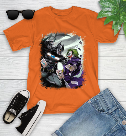 Detroit Lions NFL Football Batman Fighting Joker DC Comics Youth T-Shirt 7