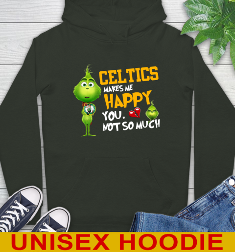 NBA Boston Celtics Makes Me Happy You Not So Much Grinch Basketball Sports Hoodie 12