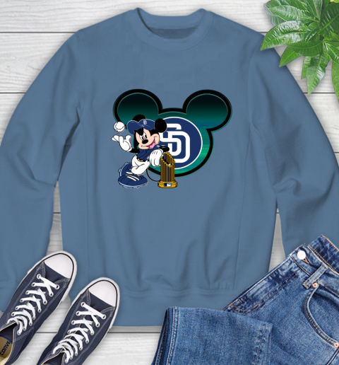 MLB San Diego Padres The Commissioner's Trophy Mickey Mouse Disney Sweatshirt 7