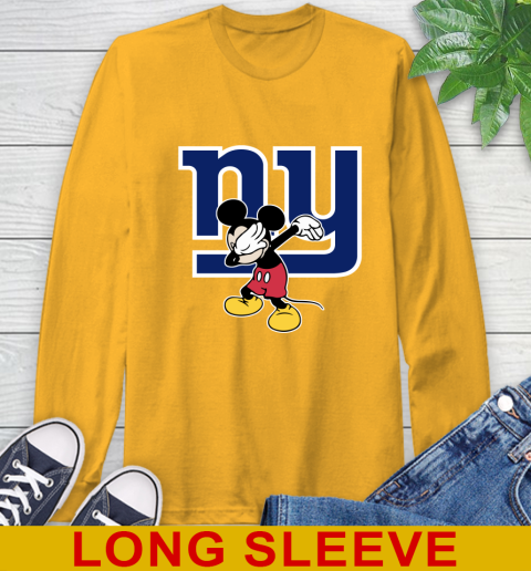 New York Giants NFL Football Dabbing Mickey Disney Sports Long Sleeve T-Shirt 3