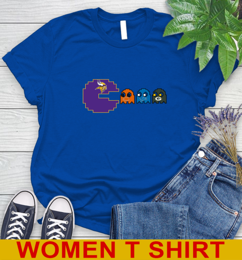 Minnesota Vikings NFL Football Pac Man Champion Women's T-Shirt 9