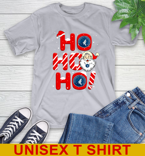 Minnesota Timberwolves NBA Basketball Ho Ho Ho Santa Claus Merry Christmas Shirt T-Shirt 5