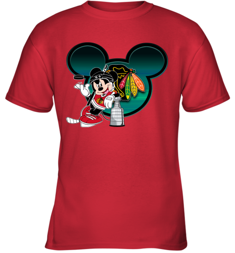 NHL Chicago Blackhawks Mickey Mouse Disney Hockey T Shirt Sweatshirt
