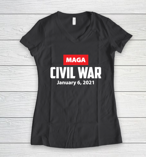 Maga Civil War Women's V-Neck T-Shirt 6